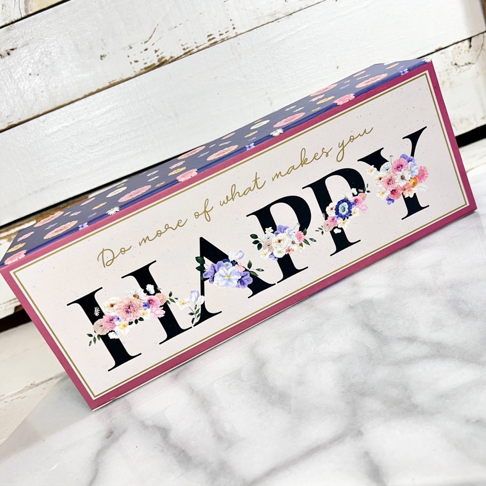 Decorative “Happy” Magnetic Memo Box